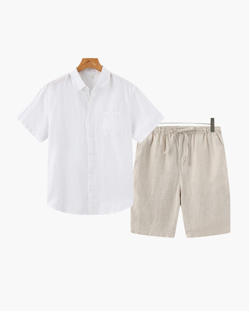 Split Linen Set - Resort Menswear