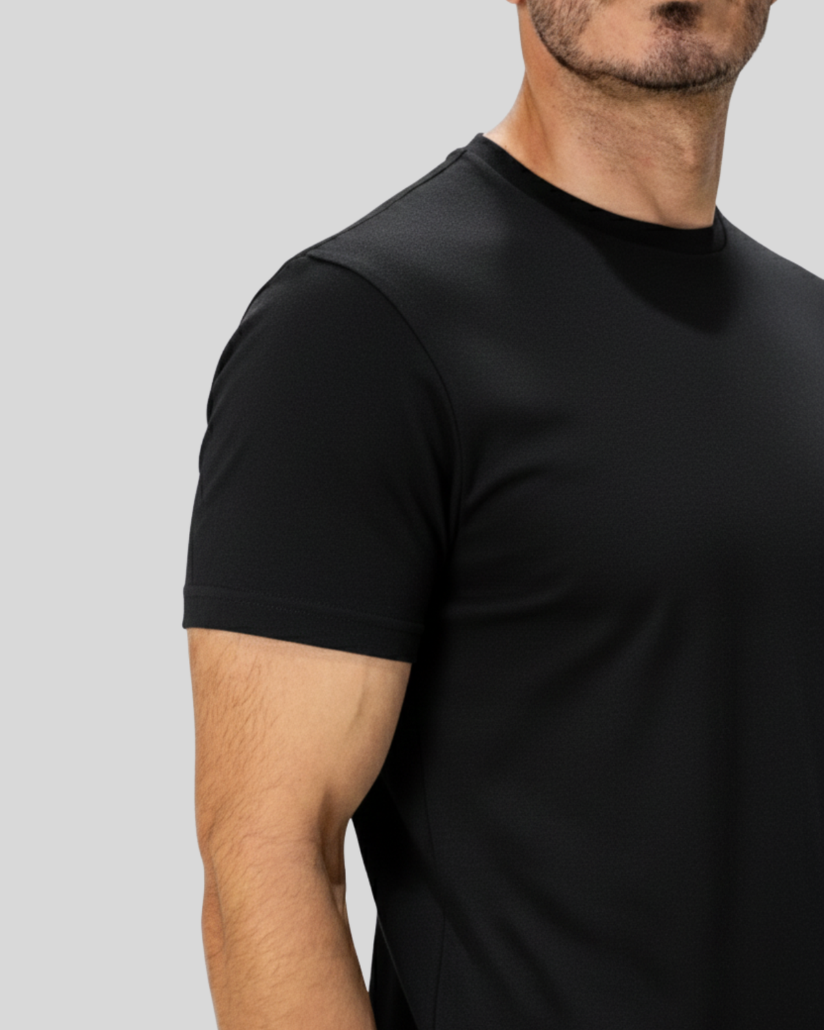 Paquete 3 camisetas cuello redondo negras