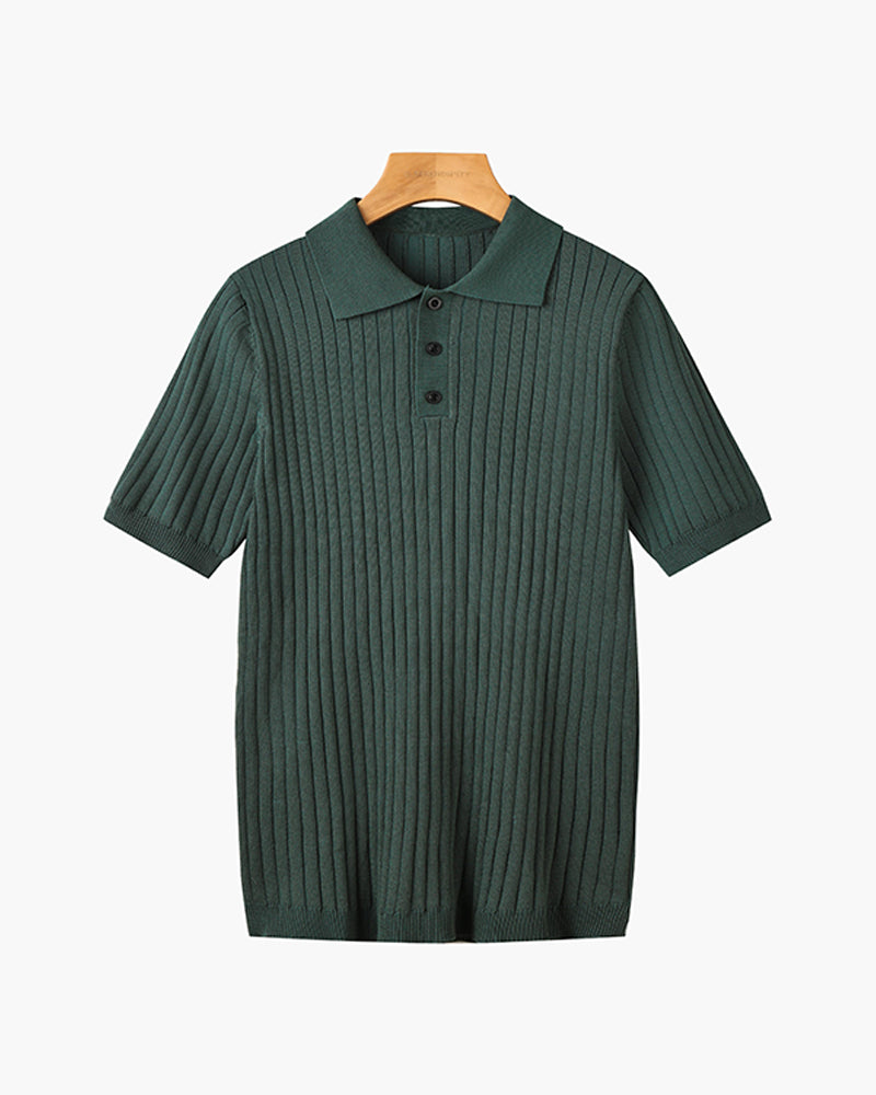 Knitted Polo Shirt - South Korea Gimcheon