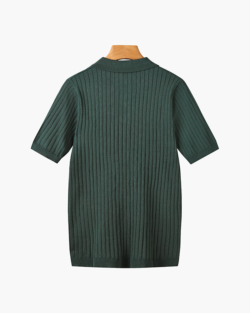 Knitted Polo Shirt - South Korea Gimcheon