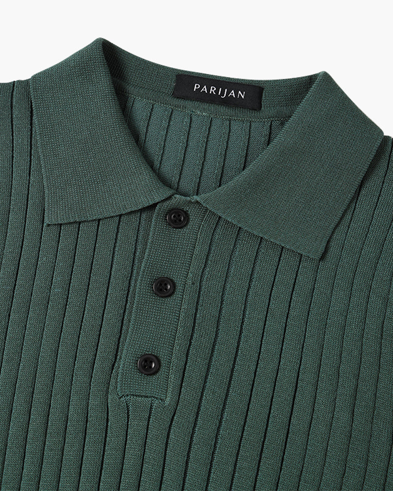 Knitted Polo Shirt - South Korea Gimcheon