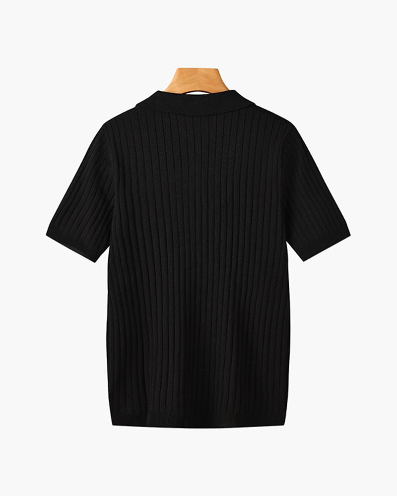 Knitted Polo Shirt - South Korea Gimcheon