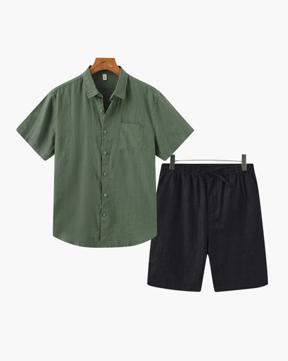 Split Linen Set - Resort Menswear