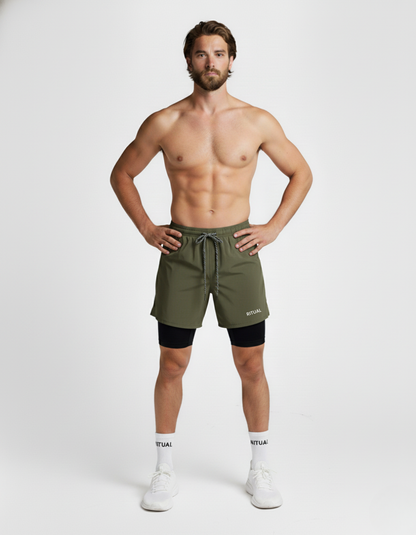 RITUAL 2 in 1 RUNNING SHORTS