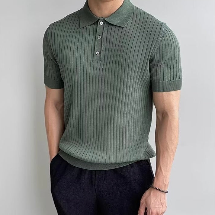 Knitted Polo Shirt - South Korea Gimcheon