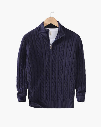 Cable-Zip Sweater - South Korea Taebaek