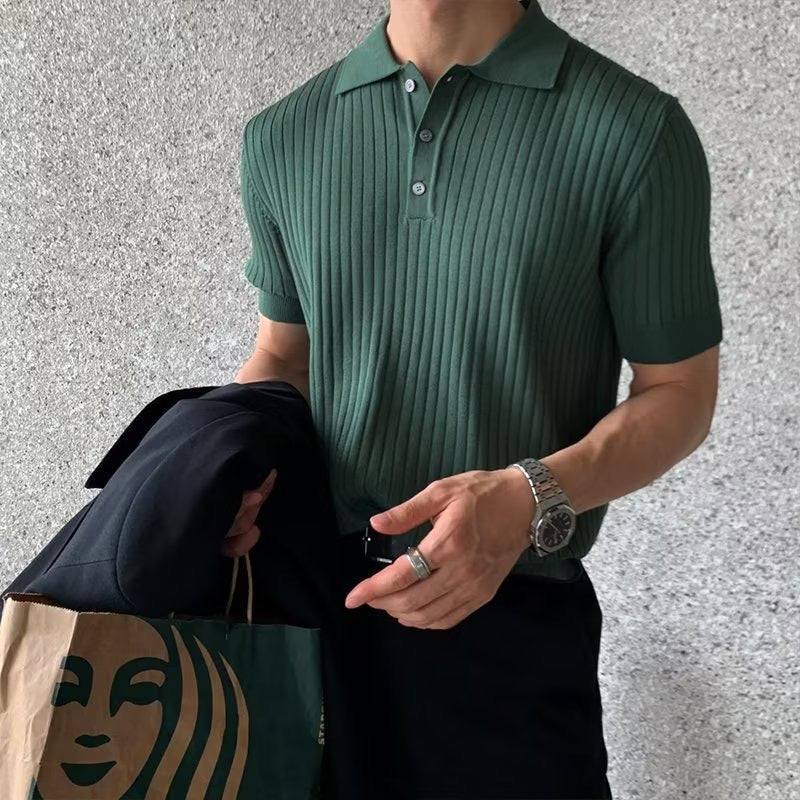 Knitted Polo Shirt - South Korea Gimcheon