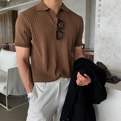 Knitted Polo Shirt - South Korea Gimcheon