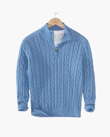 Cable-Zip Sweater - South Korea Taebaek