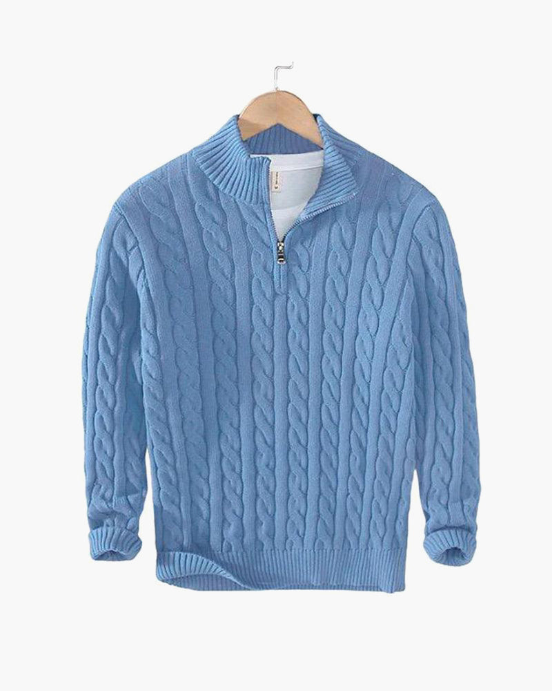 Cable-Zip Sweater - South Korea Taebaek