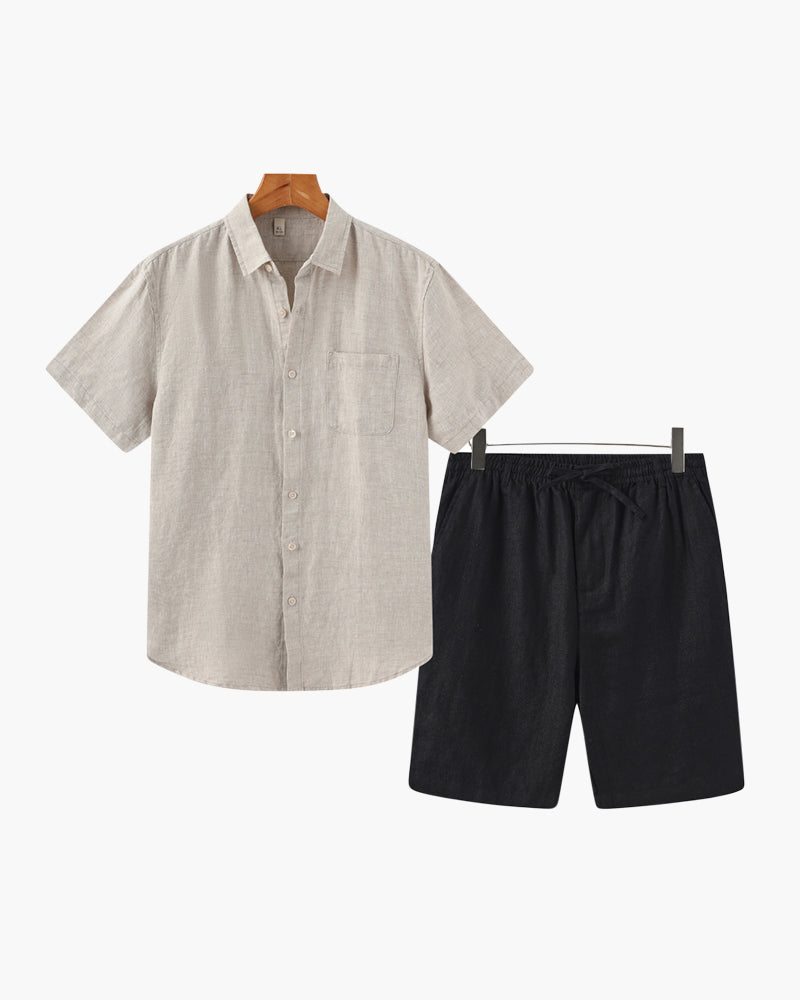 Split Linen Set - Resort Menswear