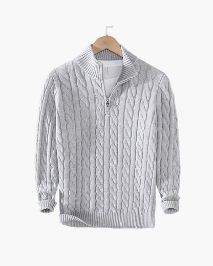 Cable-Zip Sweater - South Korea Taebaek