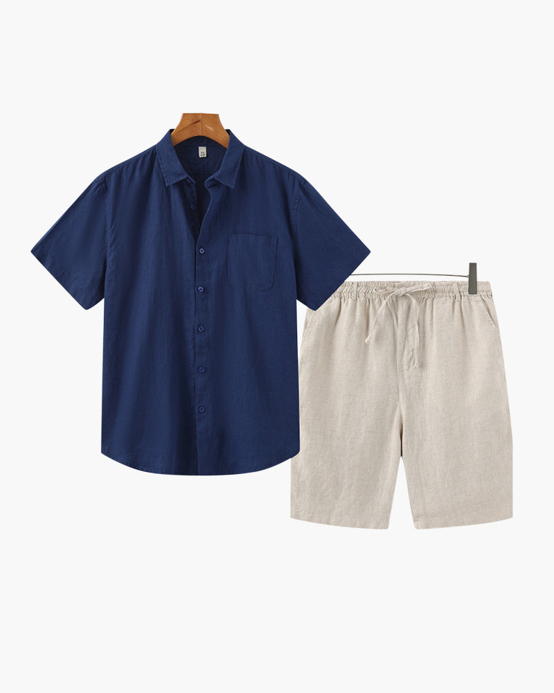 Split Linen Set - Resort Menswear
