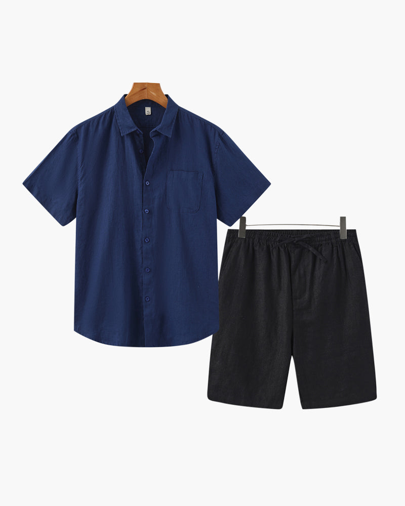 Split Linen Set - Resort Menswear