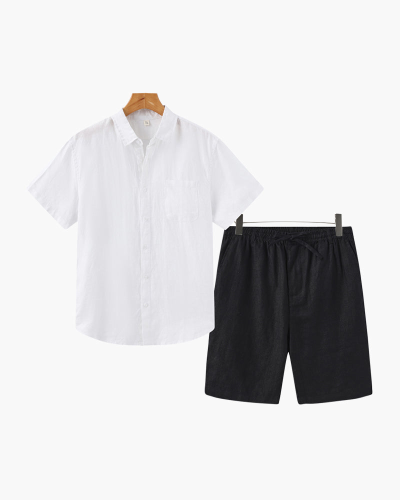 Split Linen Set - Resort Menswear