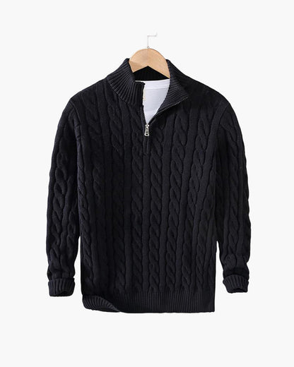 Cable-Zip Sweater - South Korea Taebaek