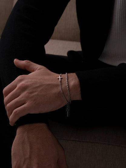Pulsera de cruz | Plata