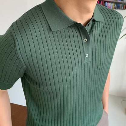 Knitted Polo Shirt - South Korea Gimcheon