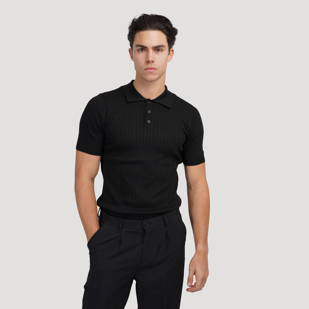 Knitted Polo Shirt - South Korea Gimcheon