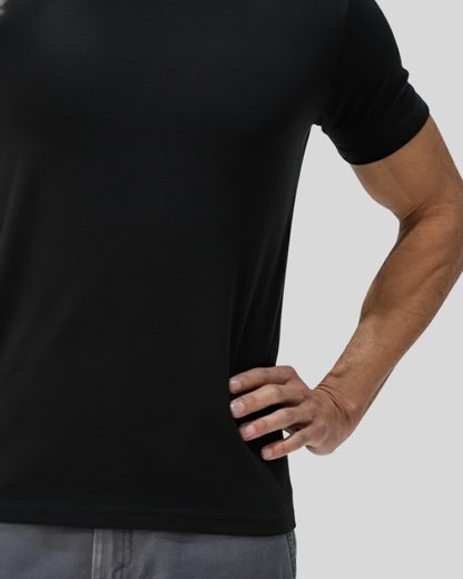 Paquete 3 camisetas cuello redondo negras
