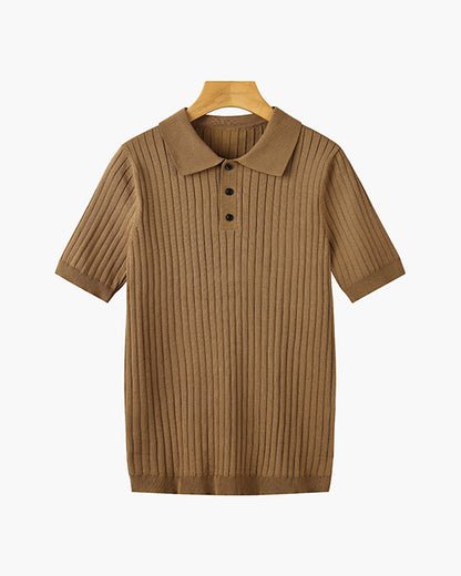 Knitted Polo Shirt - South Korea Gimcheon