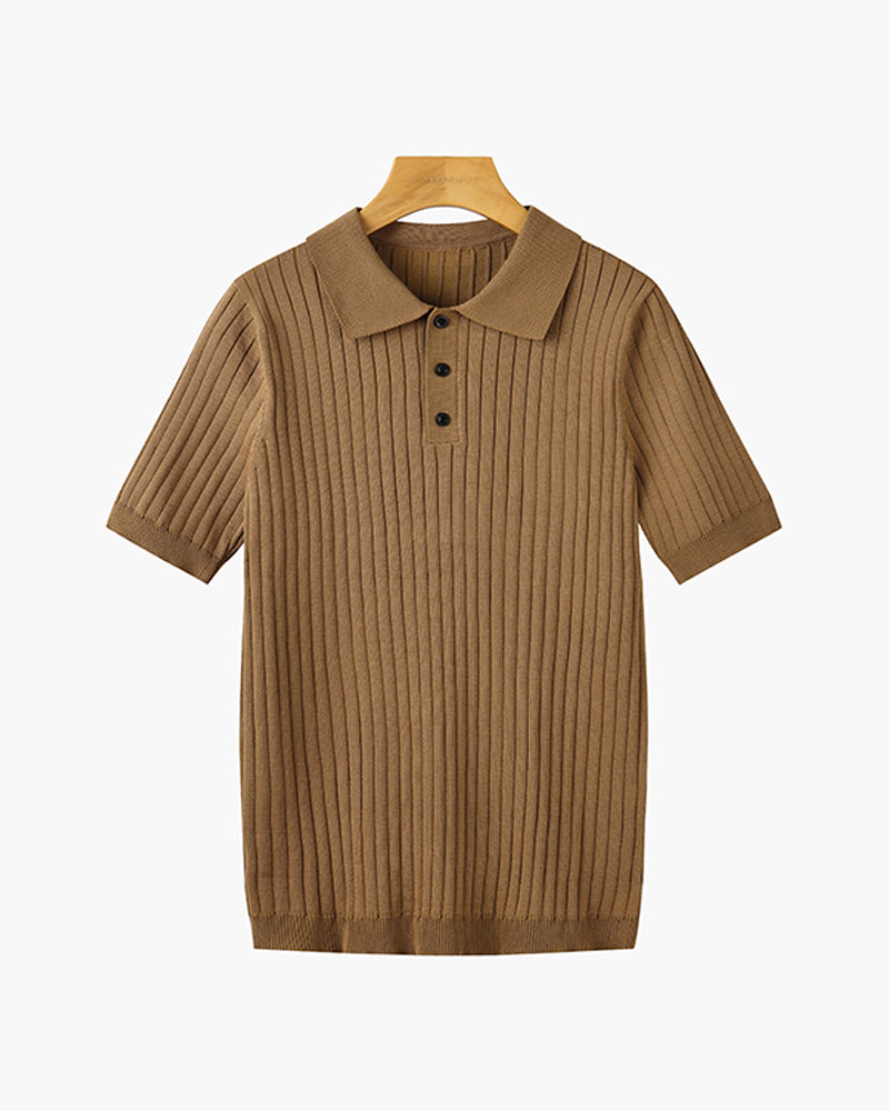 Knitted Polo Shirt - South Korea Gimcheon