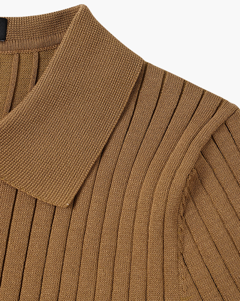 Knitted Polo Shirt - South Korea Gimcheon