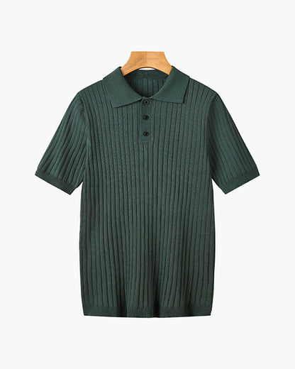Knitted Polo Shirt - South Korea Gimcheon