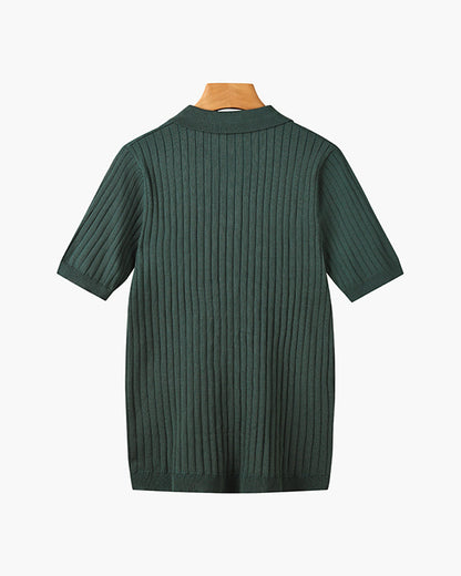 Knitted Polo Shirt - South Korea Gimcheon