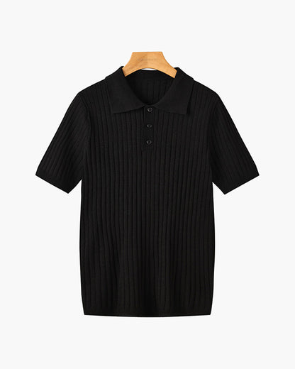 Knitted Polo Shirt - South Korea Gimcheon