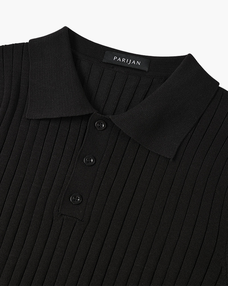 Knitted Polo Shirt - South Korea Gimcheon