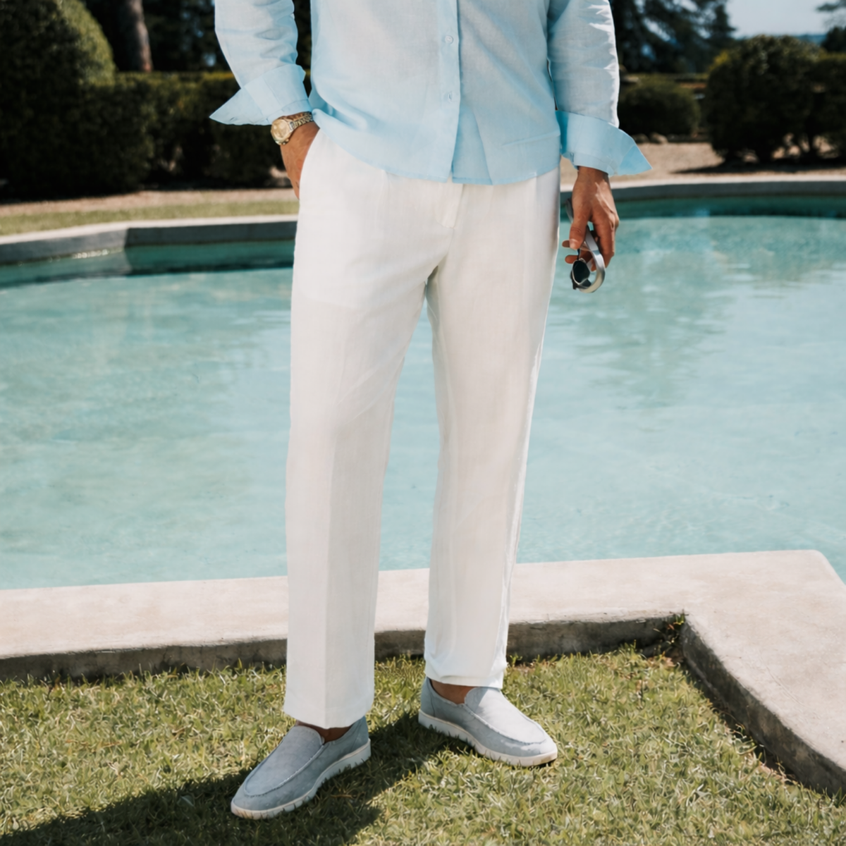 Mentor Linen Trousers - Tailored Menswear