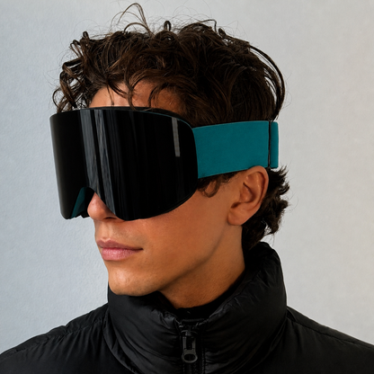 ARTIKA Cyan Mirrored UV400 Anti-Fog Ski Goggles