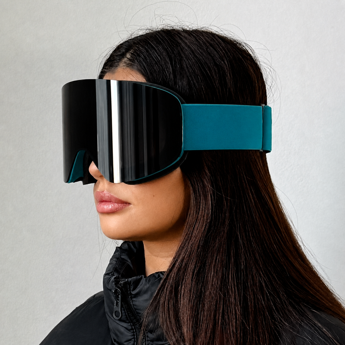 ARTIKA Cyan Mirrored UV400 Anti-Fog Ski Goggles