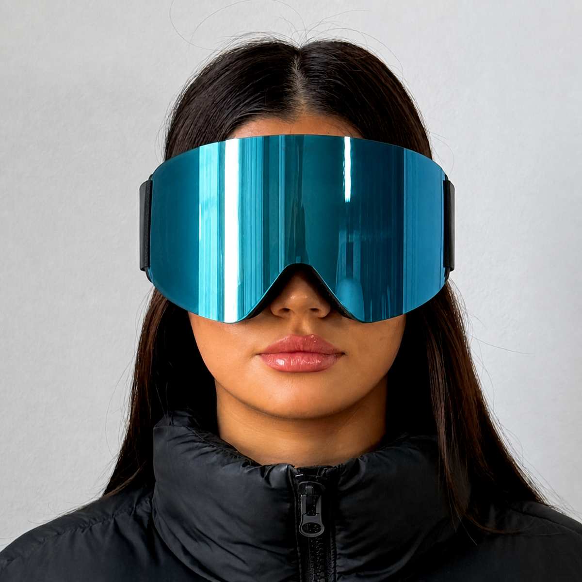 ARTIKA Cyan Mirrored UV400 Anti-Fog Ski Goggles