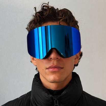ARTIKA Marine Blue Mirrored UV400 Anti-Fog Ski Goggles