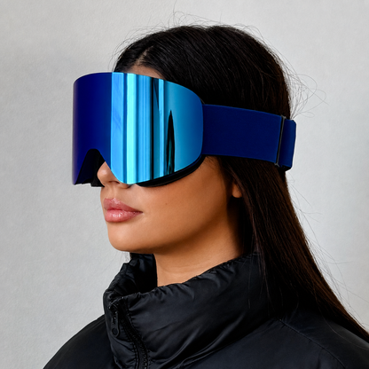 ARTIKA Marine Blue Mirrored UV400 Anti-Fog Ski Goggles