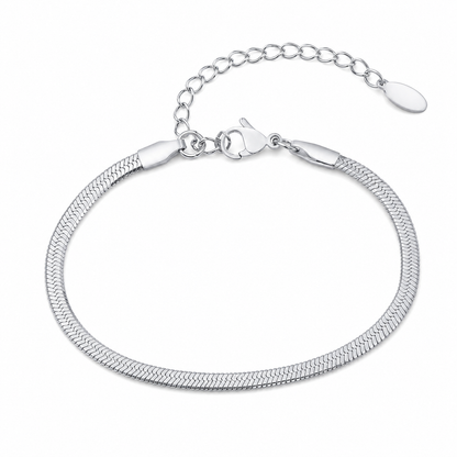 Silver Stainless Steel Chain Bracelet Collection
