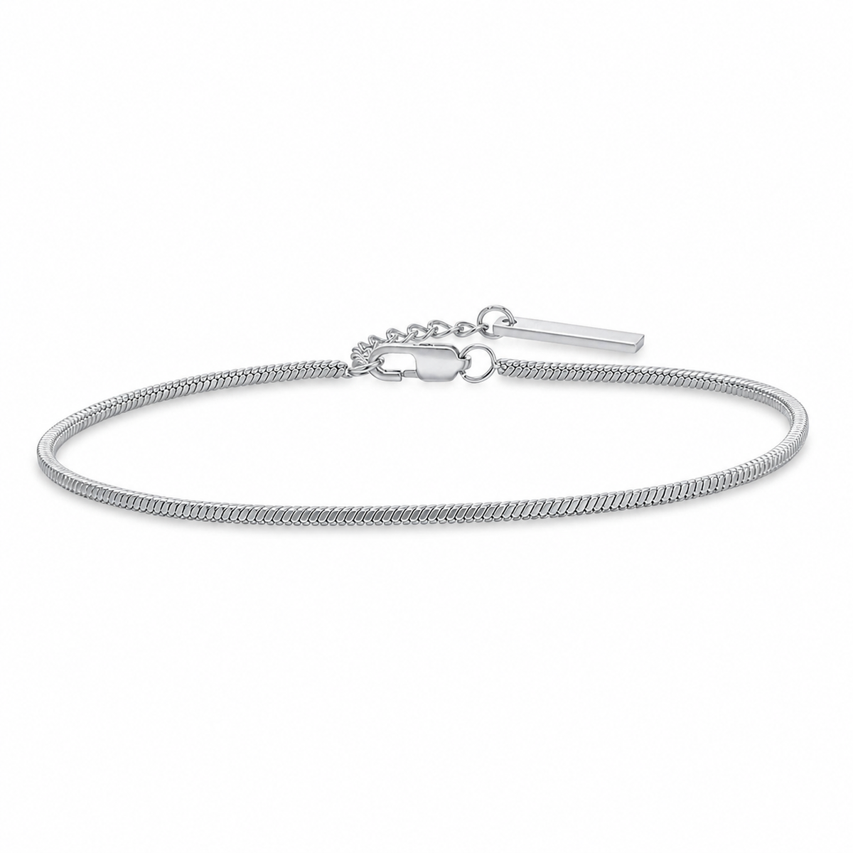 Silver Stainless Steel Chain Bracelet Collection