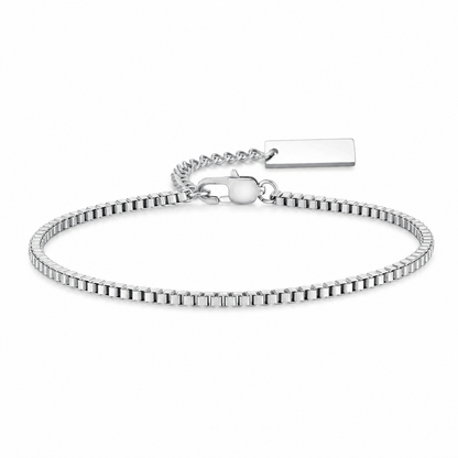 Silver Stainless Steel Chain Bracelet Collection