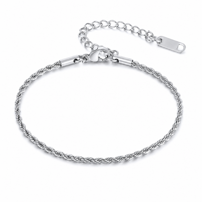 Silver Stainless Steel Chain Bracelet Collection